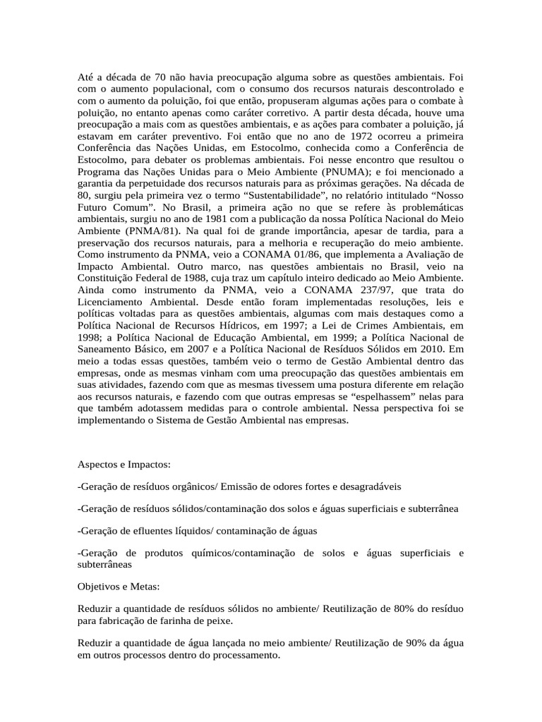 Evolução da Legislação Ambiental no Brasil | PDF | Movimento ...