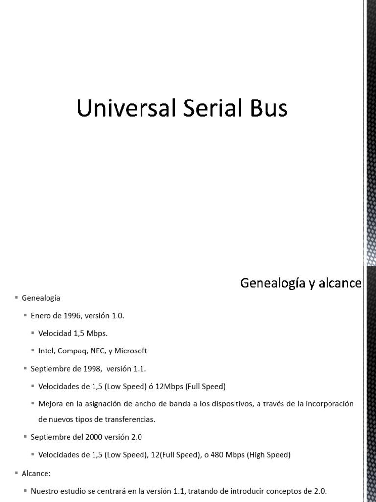 Evolución y características del USB | PDF | USB | Ciencias de la ...