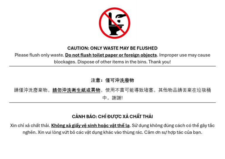 Toilet Caution Real | PDF