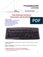 Thai Keyboard Guide