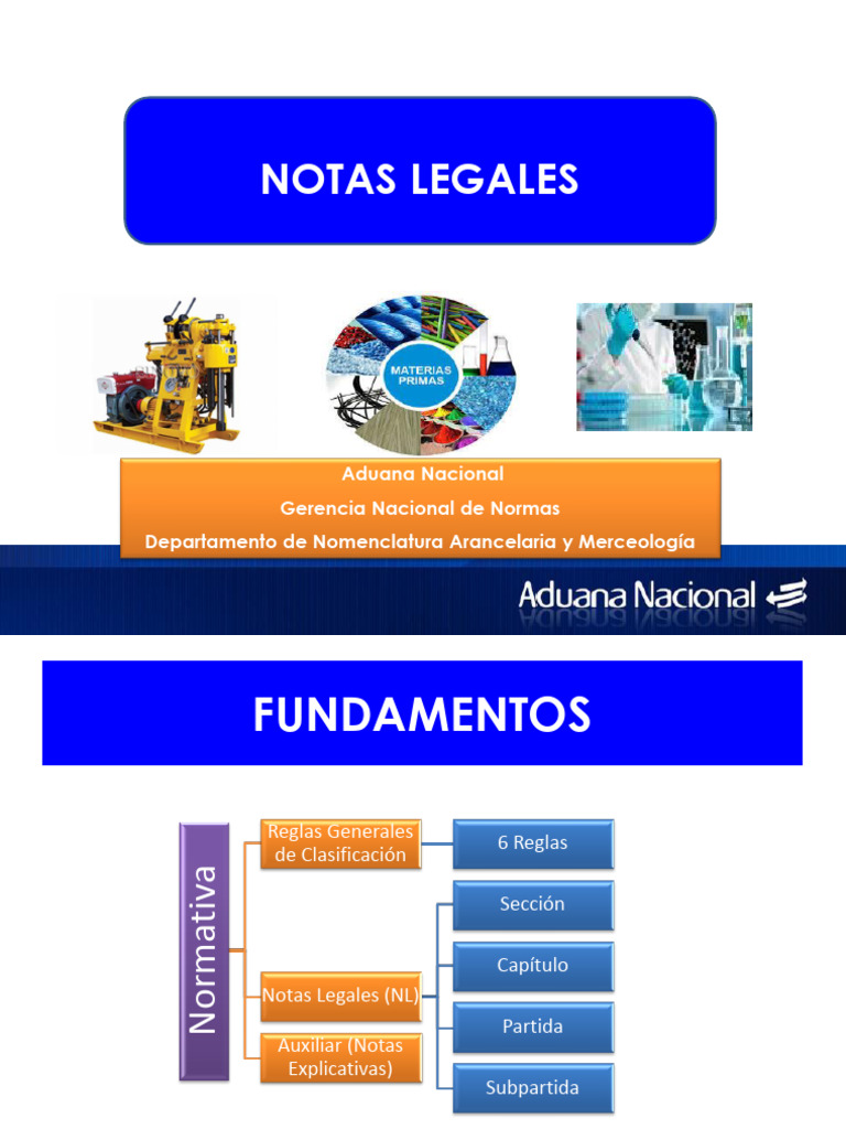 Tipos y Funciones de Notas Legales Arancelarias | PDF | aduana