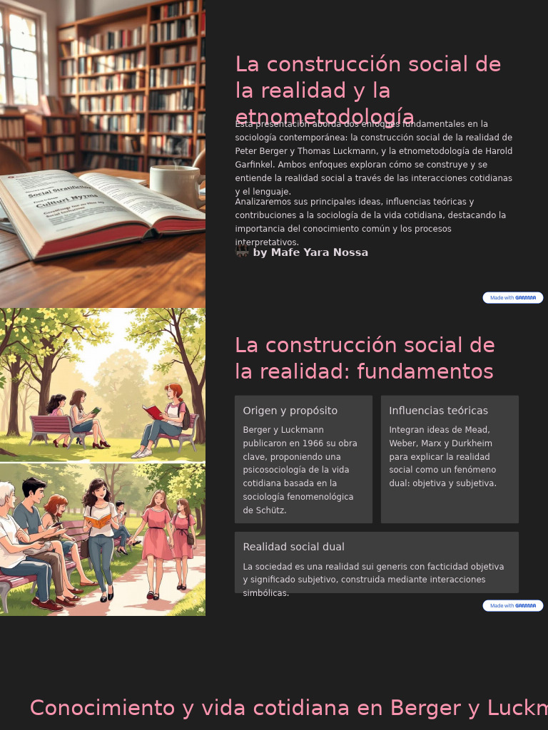 La Construccion Social de La Realidad y La Etnometodologia | PDF ...