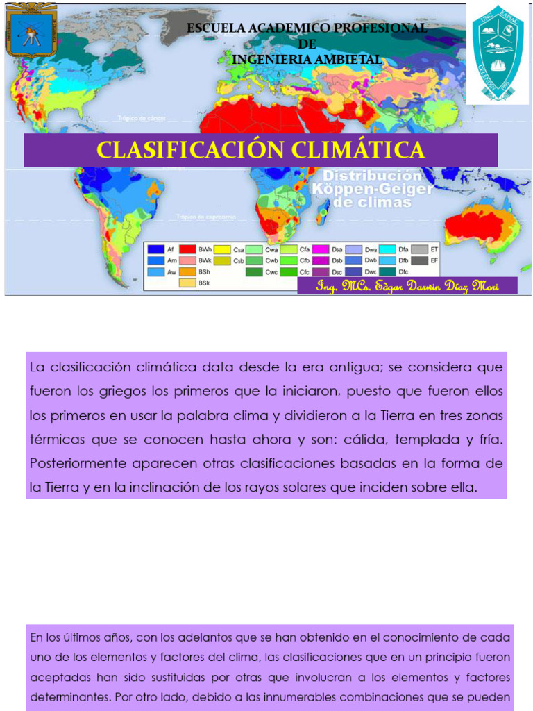Clasificación de Climas: 6 Tipos Principales | PDF | Clima | Clima templado