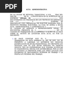 Proceso Acta Administrativa | PDF