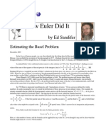 How Euler Did It 02 Estimating the Basel Problem