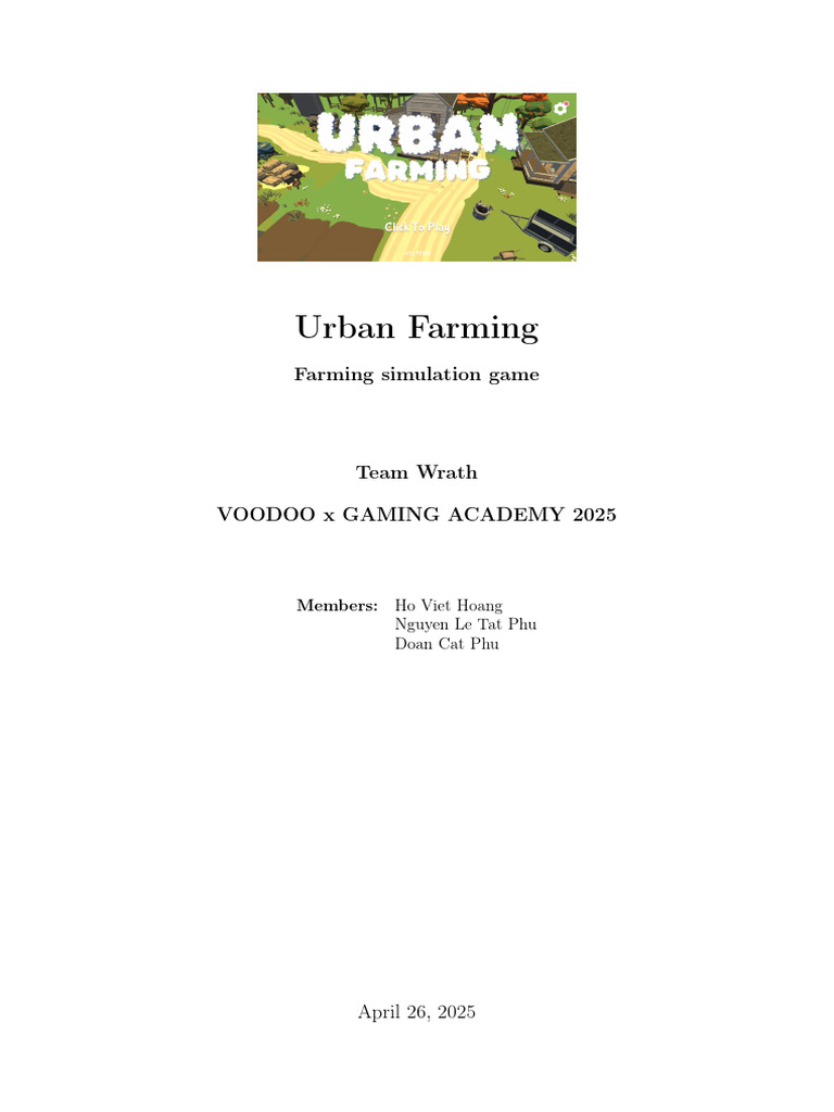 Urban Farming Simulation Game Overview | PDF | Agriculture | Fruit