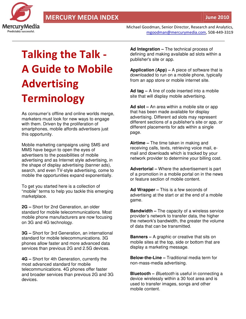 A Guide To Mobile Advertising | PDF | Mobile Phones | Short Message Service