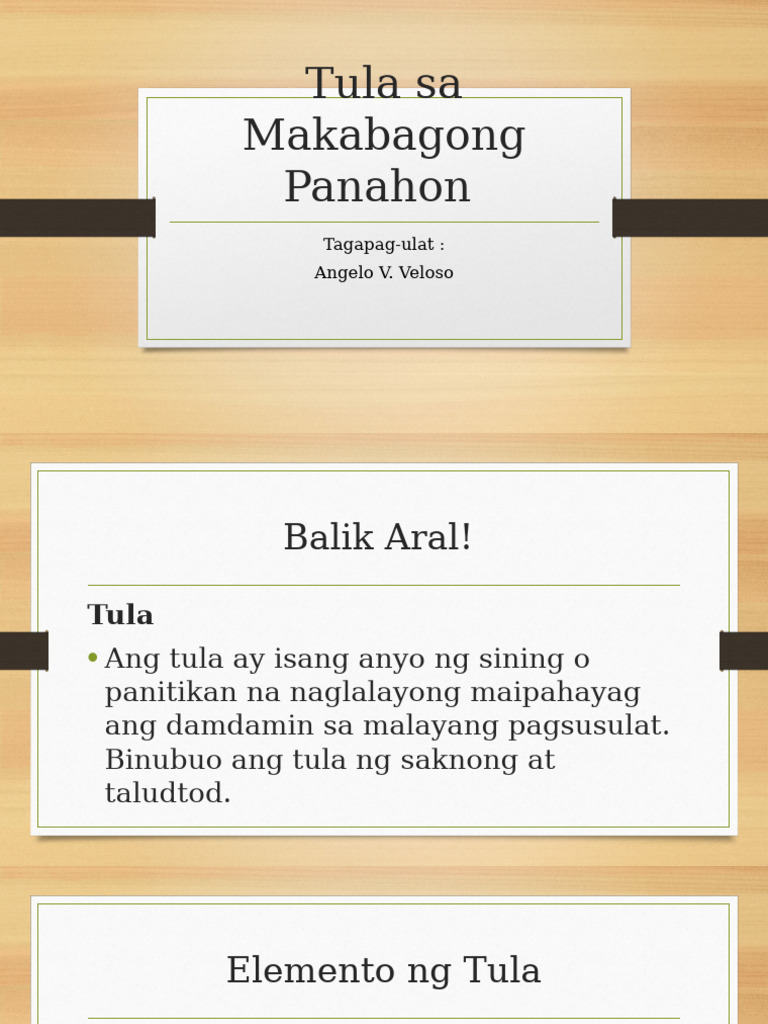 Fil. 8 Tula Sa Makabagong Panahon Reference | PDF