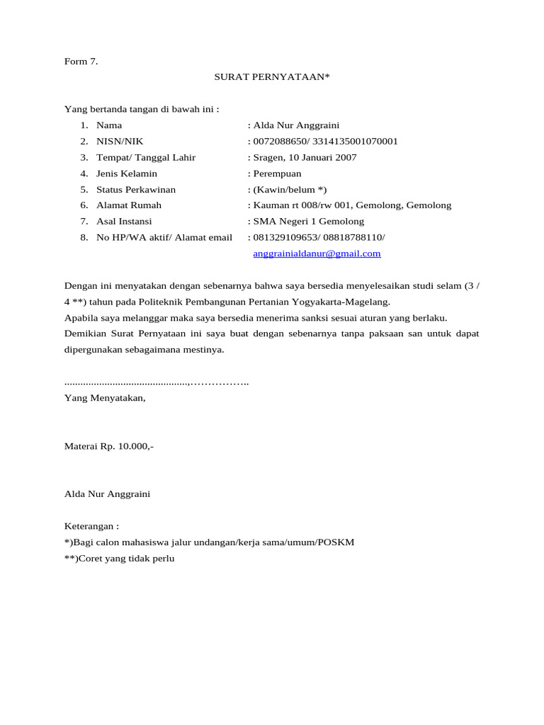 Form 7 | PDF