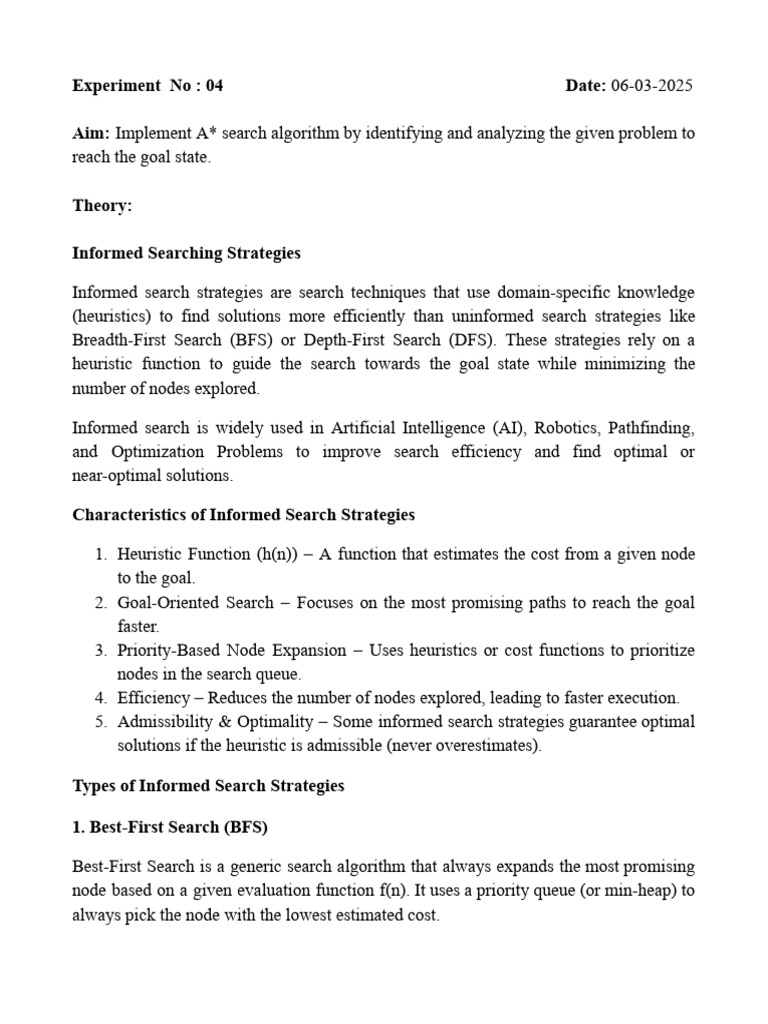 AI_04 | PDF | Computer Programming | Algorithms And Data Structures
