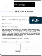 Declaración Jurada de no contar con antecedentes penales - imprimir