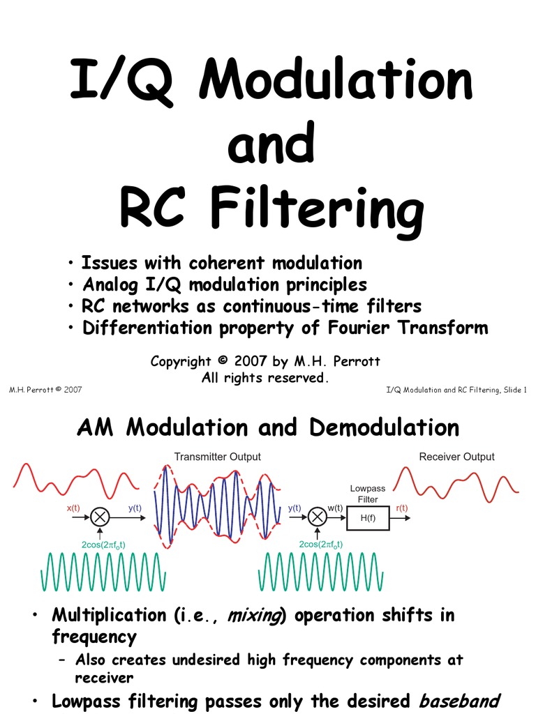 I-Q Modulation and RC Filtering | PDF | Modulation | Filter (Signal ...