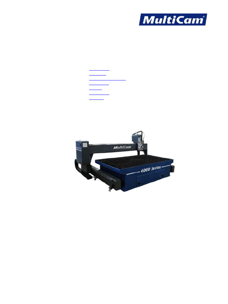 MultiCam Plasma User Manual Guide | PDF | Bearing (Mechanical) | Switch