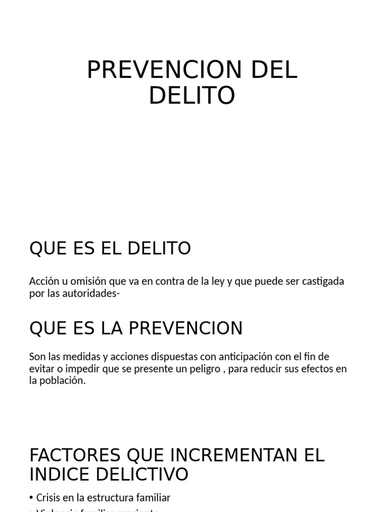 Prevencion Del Delito Pdf