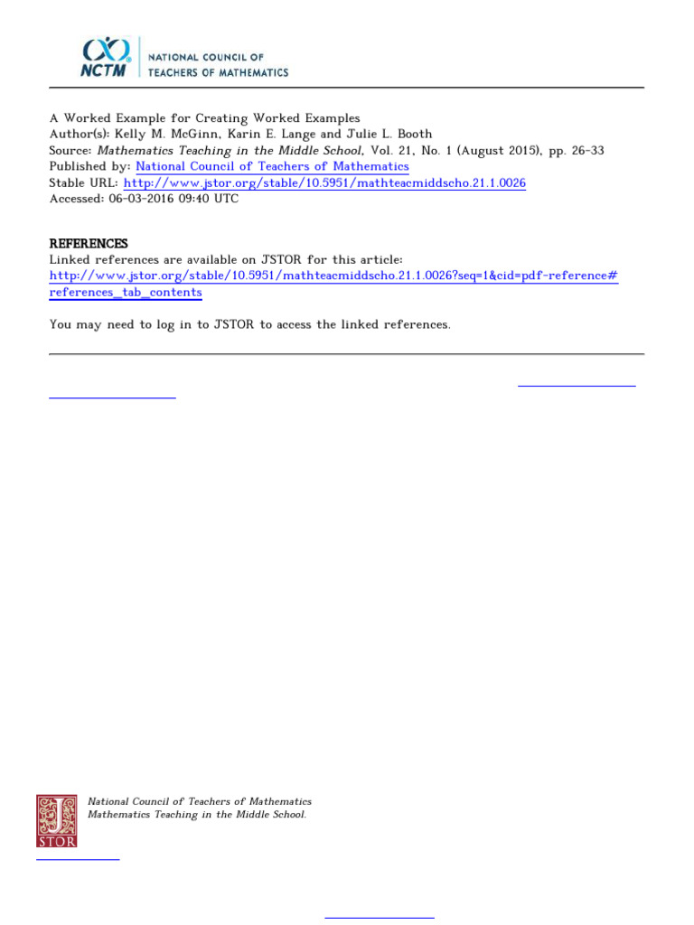 Effective Worked Examples in Algebra | PDF | Reason | Mathematics