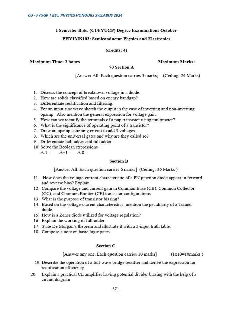 QP Model Minor 1 | PDF