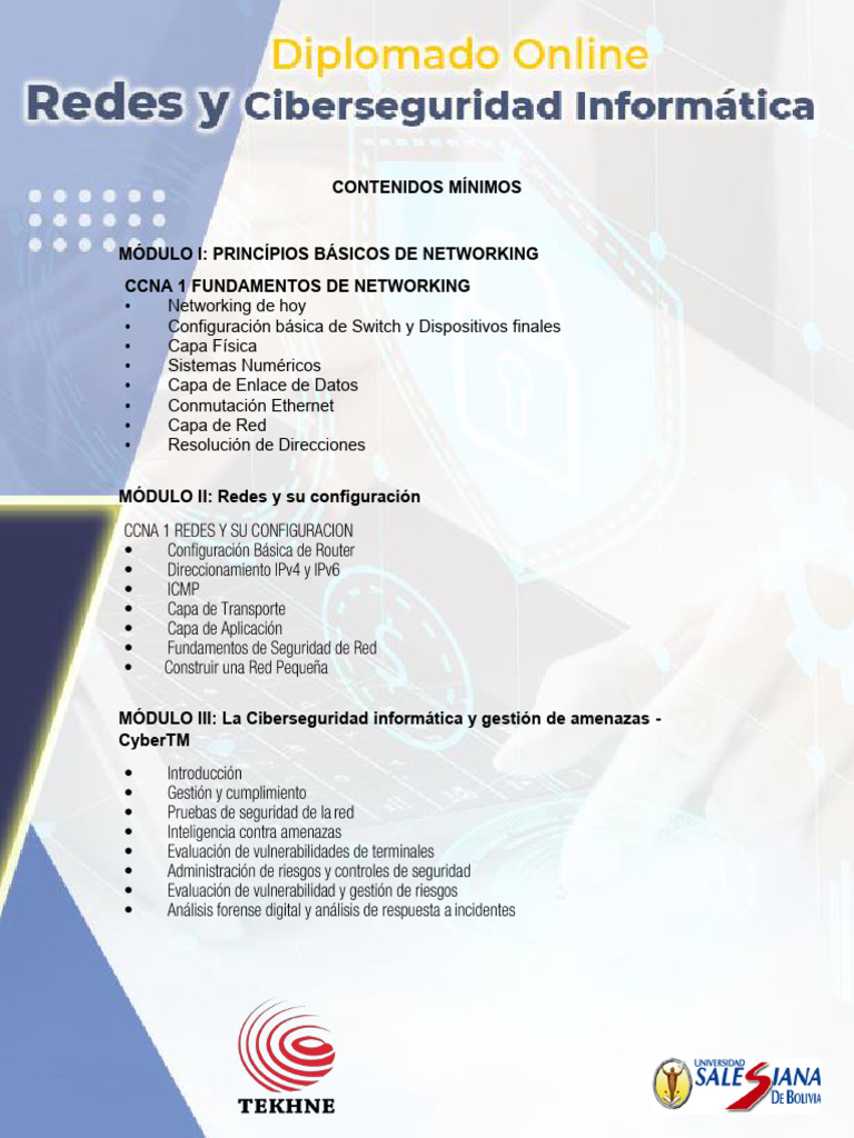 Diplomado Redes y Ciberseguridad 2023 | PDF | La seguridad informática ...