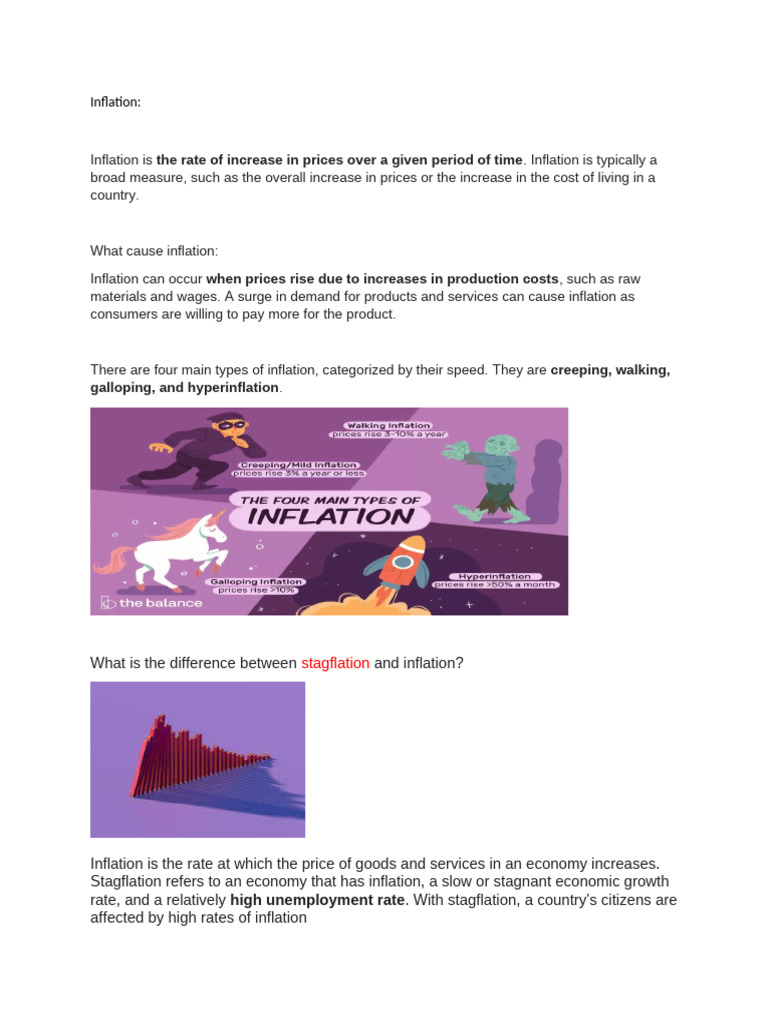 Stagflation vs. Inflation Explained | PDF