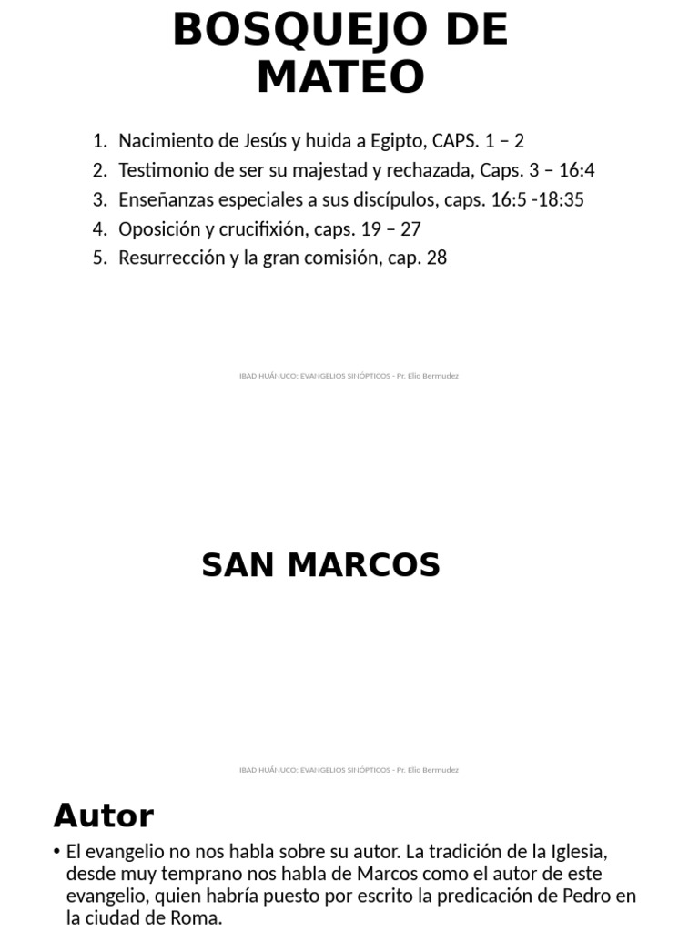 MARCOS | PDF | Evangelio de Marcos | Evangelios