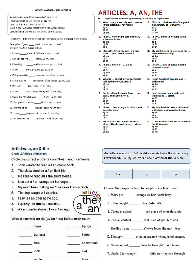 A An The Articles | PDF