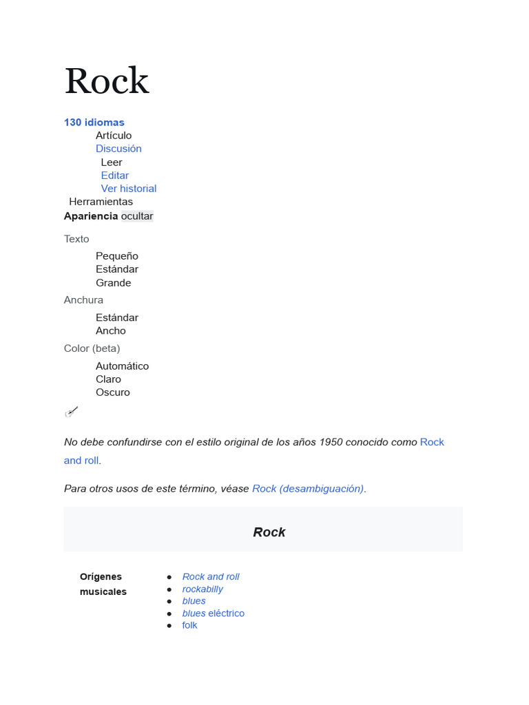 Rock Inicios | PDF | La música rock | Rock and roll