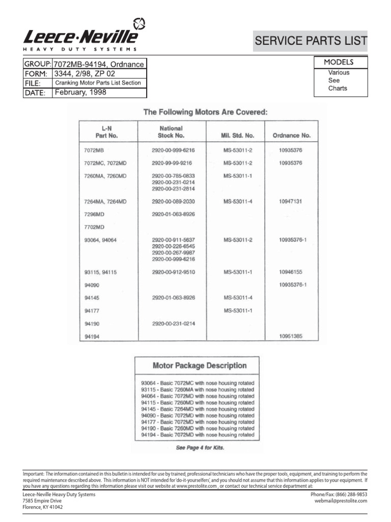7072MB-94194 Form3344 Parts List | PDF | Computing