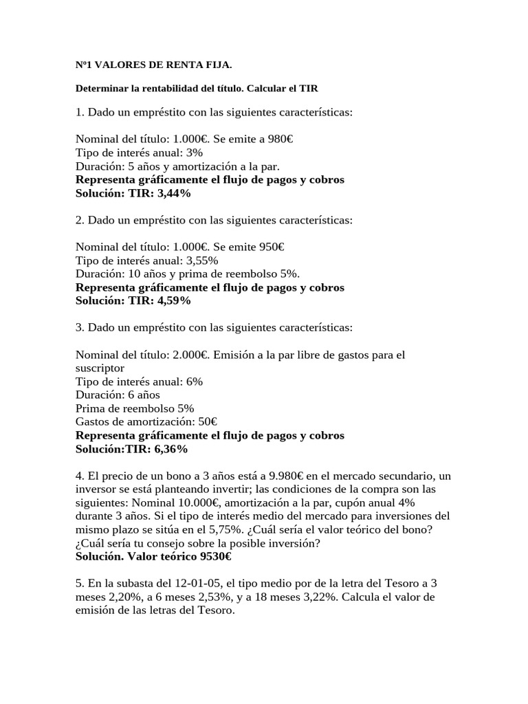 1 RENTABILIDAD DE VALORES DE RENTA FIJA (1) (2) | PDF
