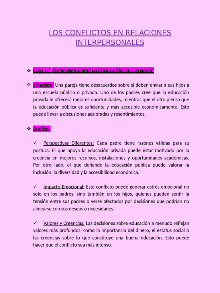 Resolución de Conflictos en Educación Familiar | PDF | Las emociones ...