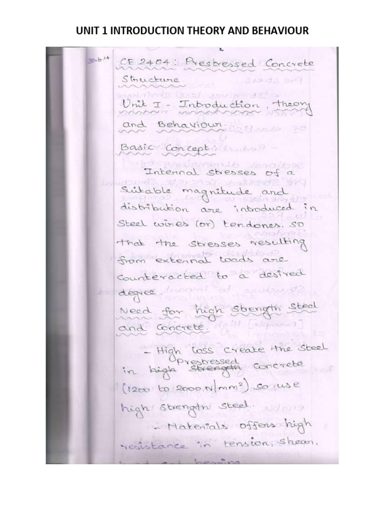 CE2404 PCS Unit 1 Notes | PDF
