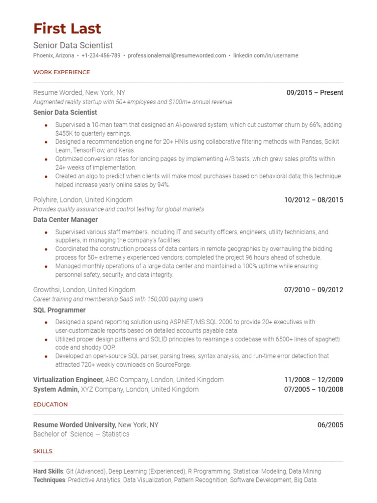 Senior Data Scientist Achievements | PDF | Parsing | Data Science