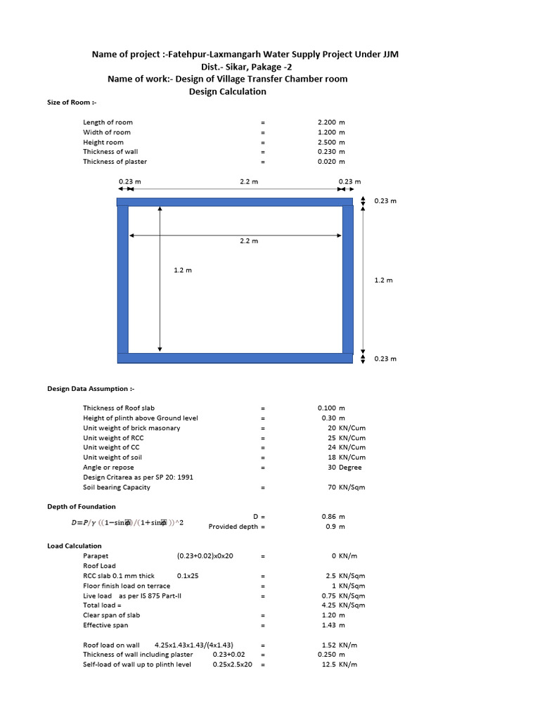 Design of VTC Room | PDF | Column | Foundation (Engineering)