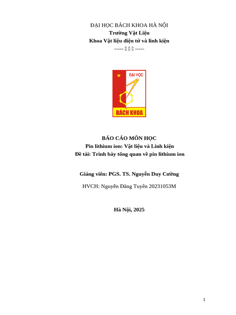 BCMH Pin Lithium | PDF