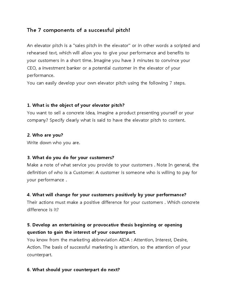 7-Steps-To A Successful Pitch-2 | PDF