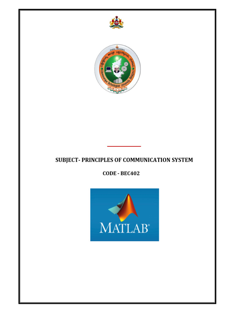 Communication Systems Lab Manual | PDF | Modulation | Sampling (Signal ...