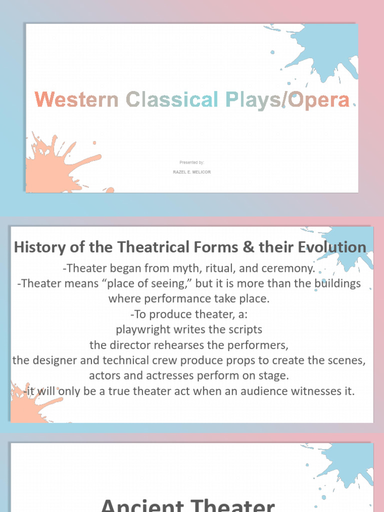 Evolution of Theatrical Forms History | PDF | Theatre | Tragedy