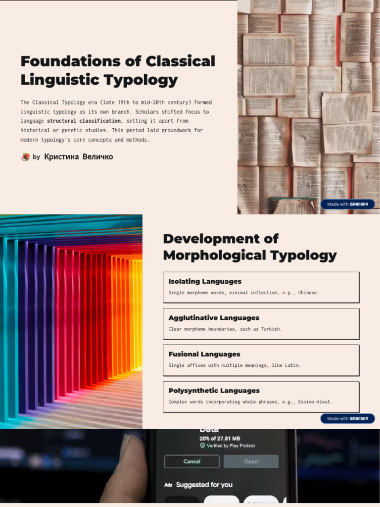 Foundations of Classical Linguistic Typology: D | PDF | Linguistic ...