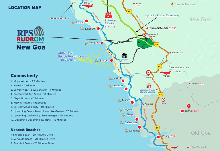 Goa Location Map and Connectivity Guide | PDF