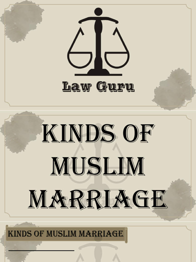 Types of Muslim Marriages Explained | PDF | Marriage | Sharia