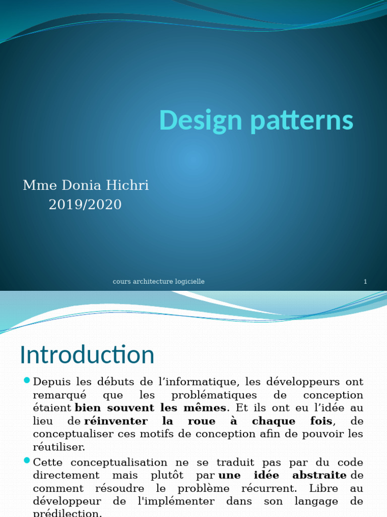 Introduction aux Design Patterns en Informatique | PDF | Architecture ...