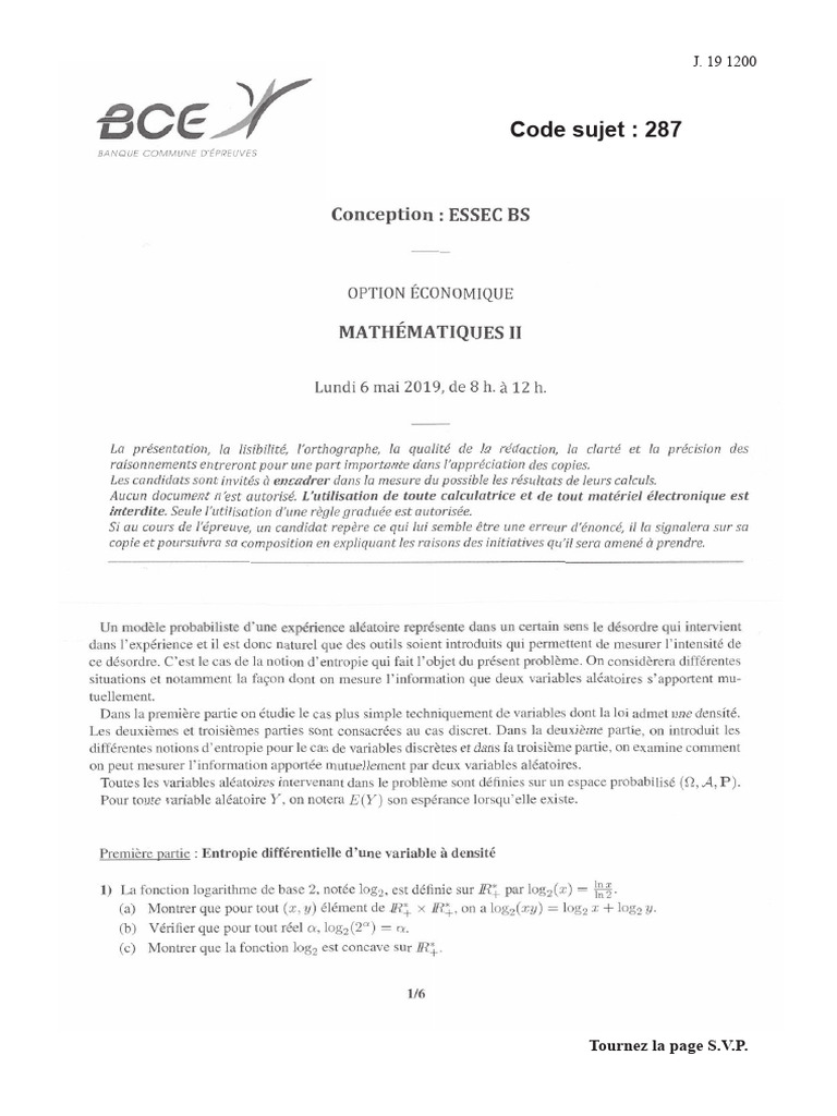 Code sujet 287 : Imprimerie Nationale | PDF