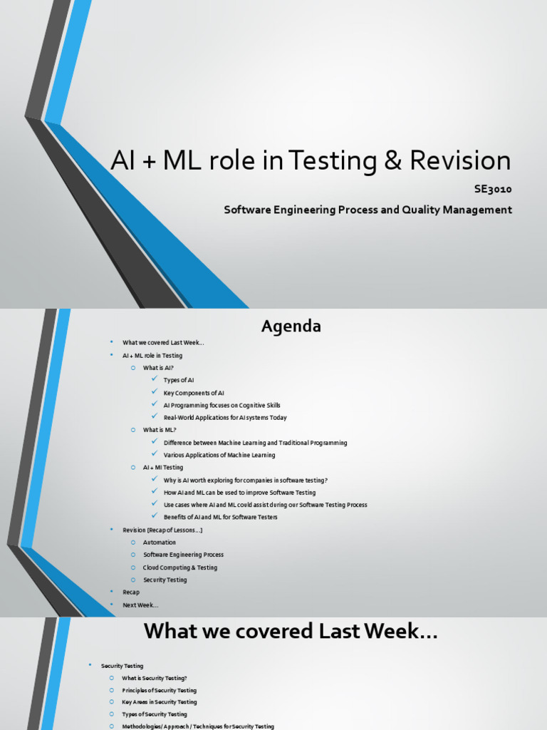 AI and ML in Software Testing Insights | PDF | Machine Learning ...