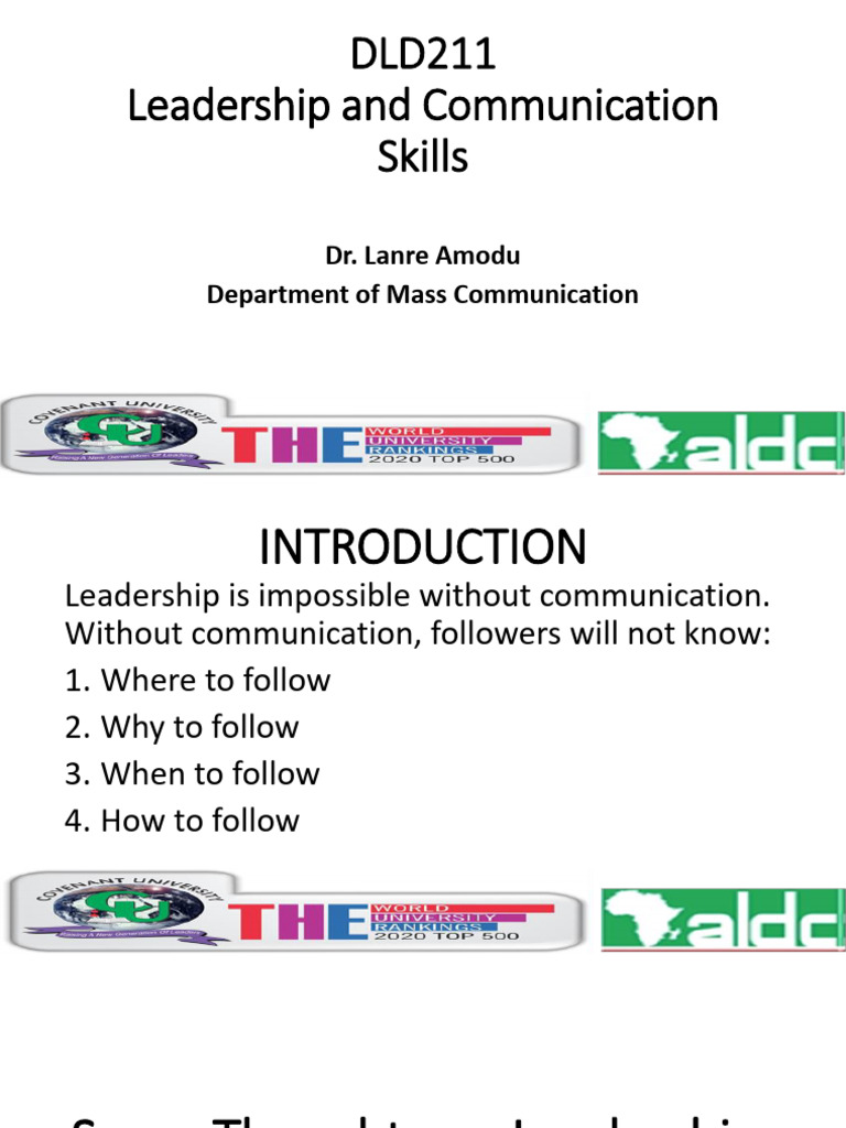 Leadership Through Effective Communication | PDF | Leadership