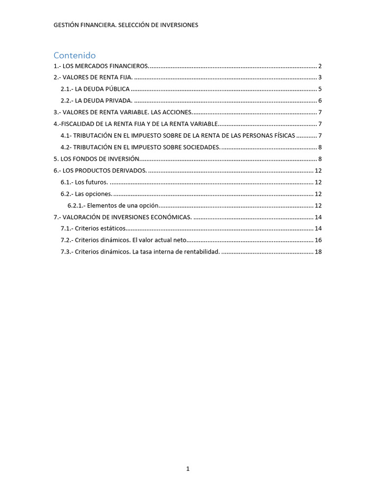 Selección de Inversiones | PDF | Opción (Finanzas) | Renta Fija