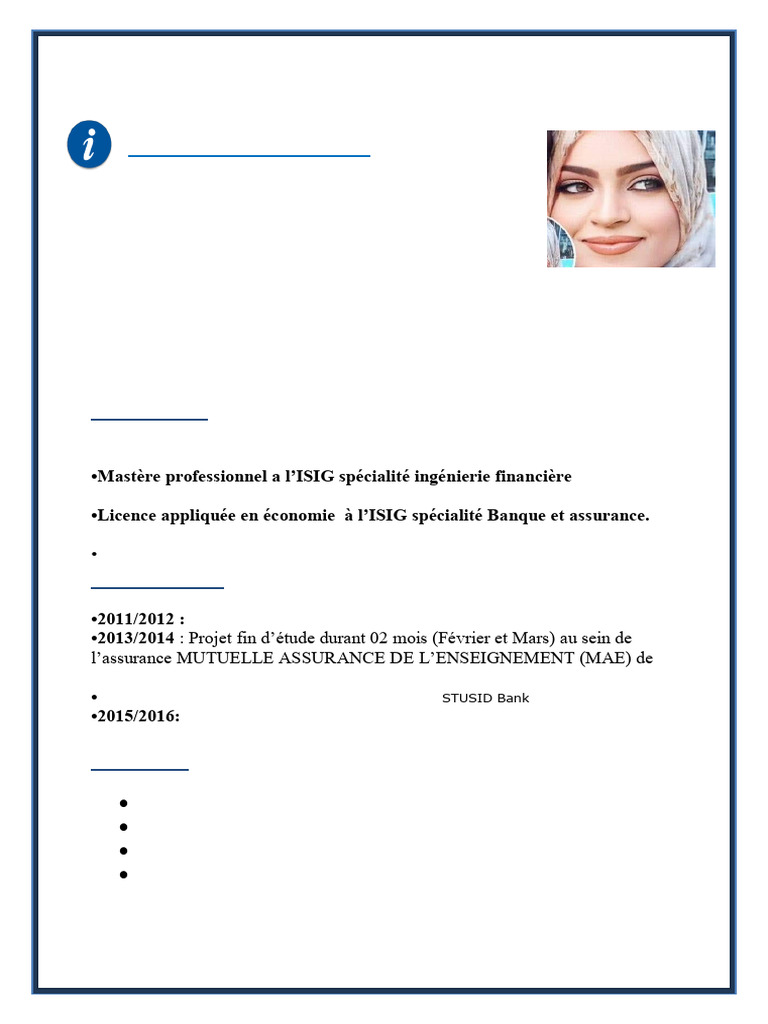 CV de Rahma Aouled Dhifa | PDF