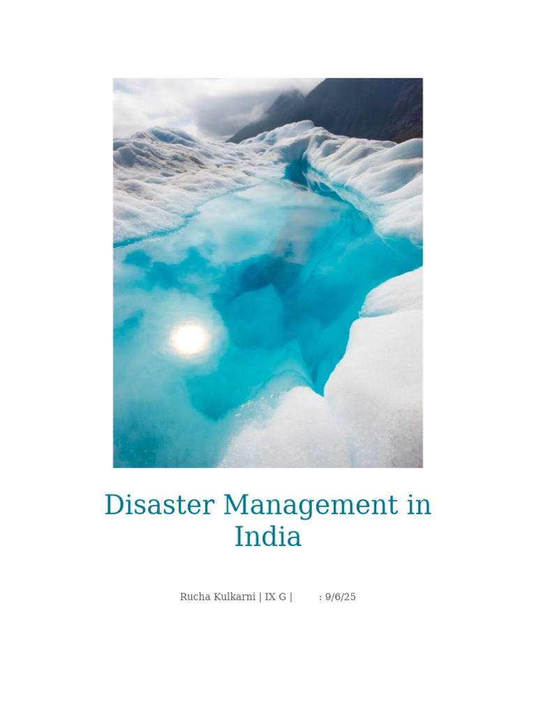 Disaster Management in India: 2024 Insights | PDF | Emergency ...