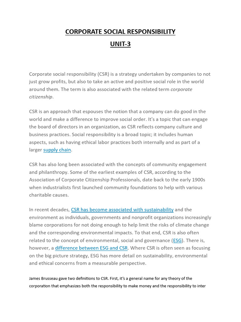 Understanding Corporate Social Responsibility | PDF | Corporate Social ...