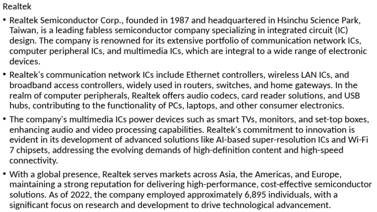 Realtek | PDF