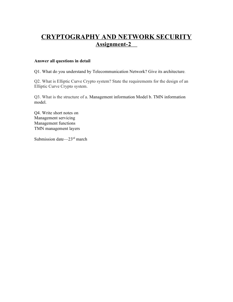 Cryptography & Network Security Assignment | PDF | Science ...