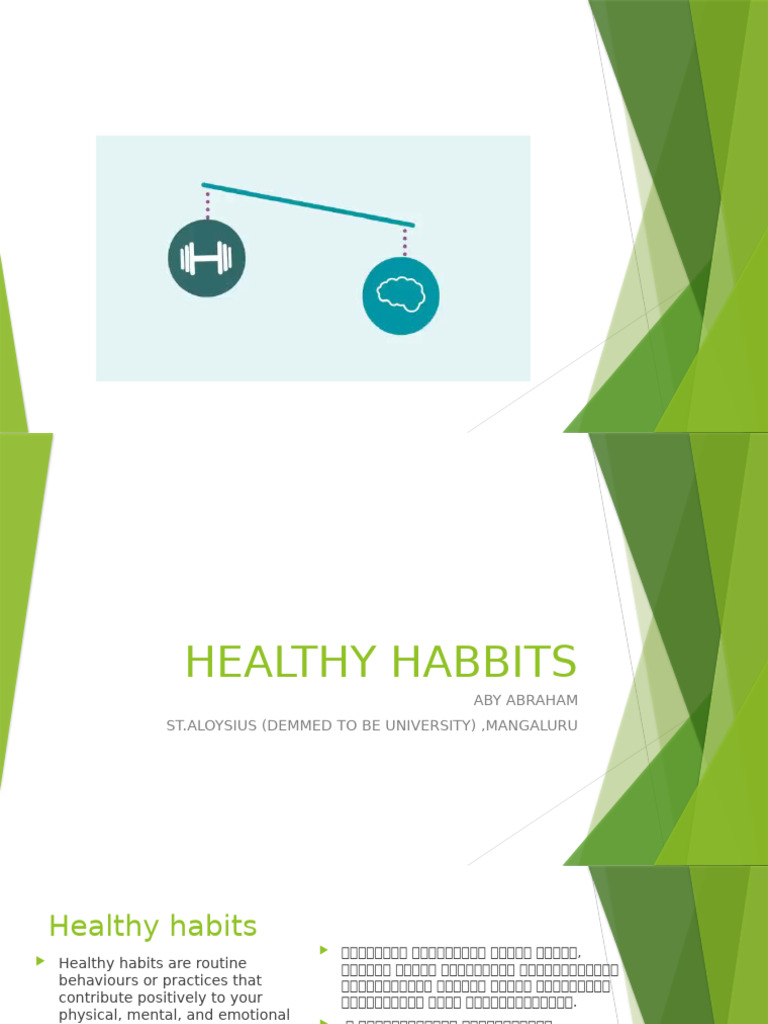 Healthy Habbits Pdf Foods Diet Nutrition