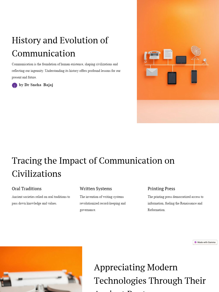 Evolution of Communication Through History | PDF | Communication ...
